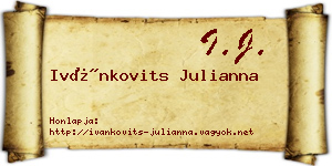 Ivánkovits Julianna névjegykártya